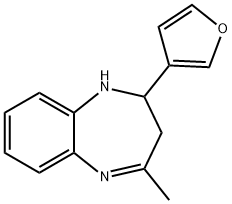 1H-?1,?5-?Benzodiazepine, 2-?(3-?furanyl)?-?2,?3-?dihydro-?4-?methyl- (9CI) 结构式