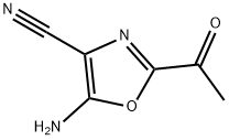 4-?Oxazolecarbonitrile, 2-?acetyl-?5-?amino- (9CI) 结构式