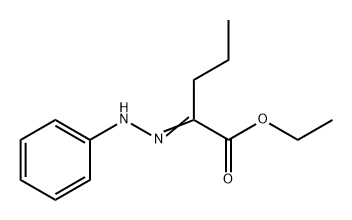 Pentanoic acid, 2-(2-phenylhydrazinylidene)-, ethyl ester Structure