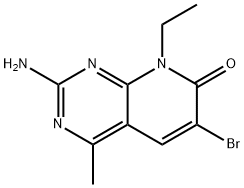 Pyrido[2,3-d]pyrimidin-7(8H)-one, 2-amino-6-bromo-8-ethyl-4-methyl- Structure