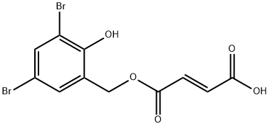 mono(3,5-dibromosalicyl)fumarate 结构式