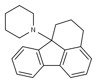 1-(5,6-dihydro-(4H)-fluoranthen-6a-yl)piperidine 结构式