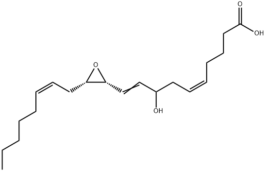5,9-Decadienoic acid, 8-hydroxy-10-[(2R,3S)-3-(2Z)-2-octen-1-yl-2-oxiranyl]-, (5Z)- Structure