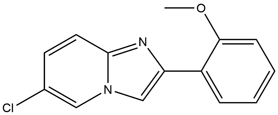 6-氯-2-(2-甲氧基苯基)咪唑并[1,2-A]吡啶, 944773-13-1, 结构式