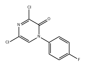 2(1H)-Pyrazinone, 3,5-dichloro-1-(4-fluorophenyl)- Struktur