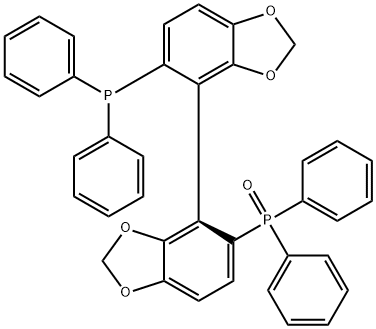 Phosphine oxide, [(4S)-5'-(diphenylphosphino)[4,4'-bi-1,3-benzodioxol]-5-yl]diphenyl- 结构式
