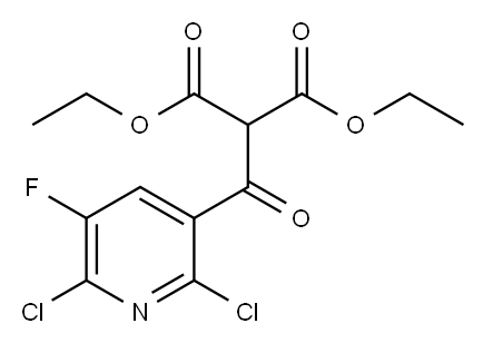 Propanedioic acid, 2-[(2,6-dichloro-5-fluoro-3-pyridinyl)carbonyl]-, 1,3-diethyl ester Structure