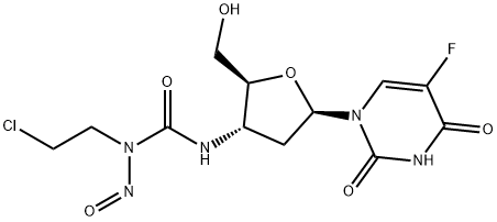 3'-(3-(2-chloroethyl)-3-nitrosoureido)-2',3'-dideoxy-5-fluorouridine 结构式