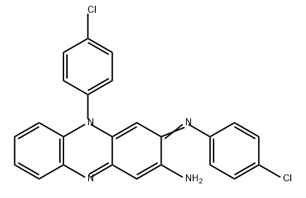 2-Phenazinamine, 5-(4-chlorophenyl)-3-[(4-chlorophenyl)imino]-3,5-dihydro- Structure