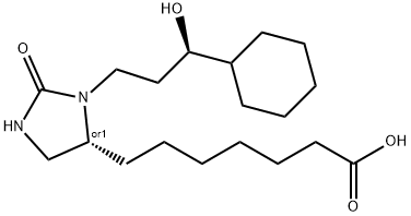 5-(6-carboxyhexyl)-1-(3-cyclohexane-3-hydroxypropyl)-5-deoxyhydantoin Structure