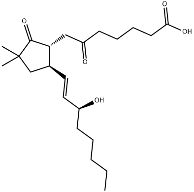 10,10-Dimethyl-11-deoxy-6-keto-PGE1 Structure