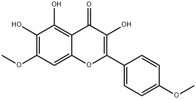 3,5,6-trihydroxy-4',7'-dimethoxyflavone 结构式