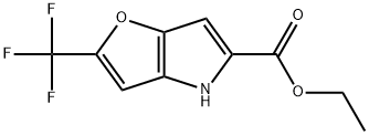 ethyl 2-(trifluoromethyl)-4H-furo[2,3-d]pyrrole-5-carboxylate Struktur