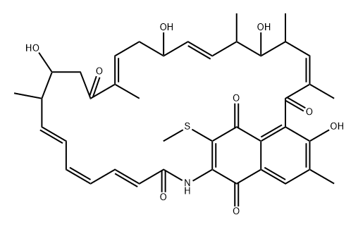 萘醌霉素 B 结构式