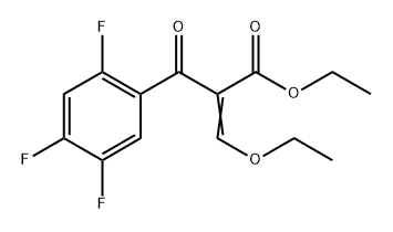 Benzenepropanoic acid, α-(ethoxymethylene)-2,4,5-trifluoro-β-oxo-, ethyl ester Structure