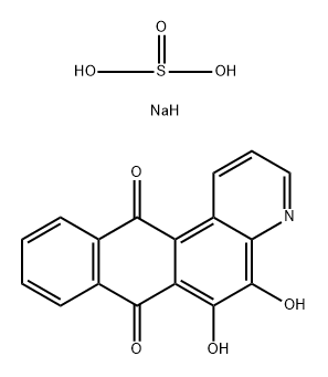 5,6-dihydroxynaphtho[2,3-f]quinoline-7,12-dione, compound with monosodium sulphite (1:2) Struktur