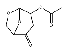 .beta.-D-erythro-Hexopyranos-4-ulose, 1,6-anhydro-3-deoxy-, acetate 结构式
