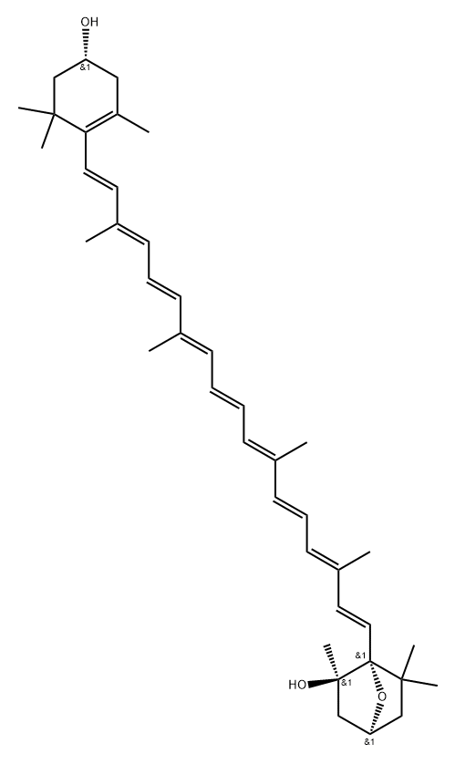 ククルビタキサンチンA 化学構造式