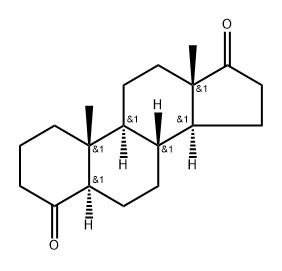 5α-アンドロスタン-4,17-ジオン 化学構造式