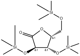2-O,3-O,5-O-Tris(trimethylsilyl)-D-xylonic acid γ-lactone 结构式