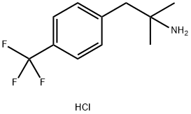 4-(トリフルオロメチル)-α,α-ジメチルベンゼンエタンアミン·塩酸塩 化学構造式