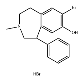 1H-3-Benzazepin-7-ol,8-broMo-2,3,4,5-tetrahydro-3-Methyl-5-phenyl-,hydrobroMide(1:1) Structure