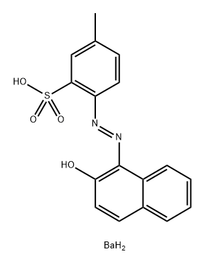 ビス[2-(2-ヒドロキシ-1-ナフチルアゾ)-5-メチルベンゼンスルホン酸]バリウム 化学構造式