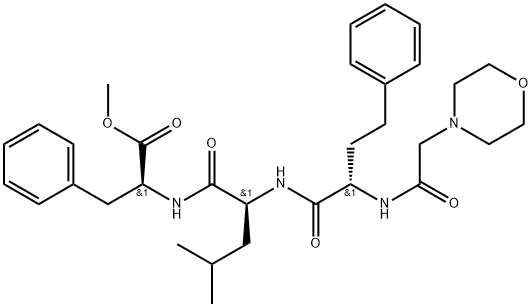(ALPHAS)-ALPHA-[[2-(4-吗啉基)乙酰基]氨基]苯丁酰基-L-亮氨酰基-L-苯丙氨酸甲酯, 1140908-89-9, 结构式