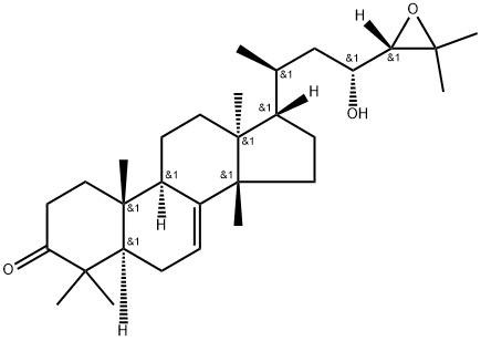 (23R,24S)-24,25-Epoxy-23-hydroxy-5α-tirucall-7-en-3-one Structure