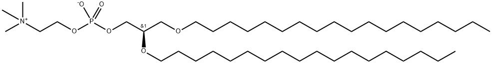 (-)-2-[(S)-1-O,2-O-ジオクタデシル-D-グリセロ-3-ホスホ]エチルアミン 化学構造式