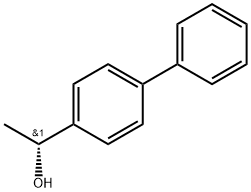 (1R)-1-(4-苯基苯基)乙-1-醇 结构式