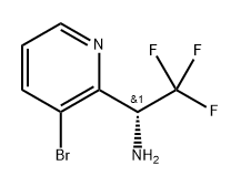 2-Pyridinemethanamine, 3-bromo-α-(trifluoromethyl)-, (αR)- Structure