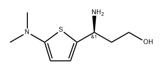 (S)-gama-amino-5-(dimethylamino)-2-thiophenepropanol, 1213343-71-5, 结构式