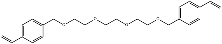 1,12-Bis(4-ethenylphenyl)-2,5,8,11-tetraoxadodecane Struktur