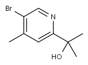 2-(5-溴-4-甲基吡啶-2-基)丙-2-醇, 1228014-47-8, 结构式