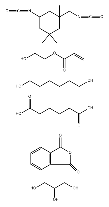 Hexanedioic acid, polymer with 1,6-hexanediol, 1,3-isobenzofurandione, 5-isocyanato-1-(isocyanatomethyl)-1,3,3-trimethylcyclohexane and 1,2,3-propanetriol, 2-hydroxyethyl acrylate-blocked|
