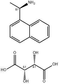 (R)-1-萘乙胺 D-酒石酸盐, 1244689-31-3, 结构式