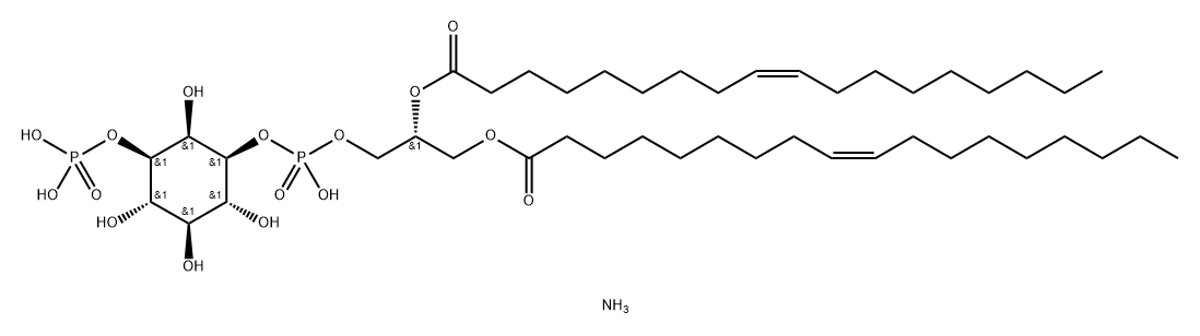 1,2-dioleoyl-sn-glycero-3-phospho-(1'-Myo-inositol-3'-phosphate) (aMMoniuM salt) Structure