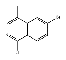 6-溴-1-氯-4-甲基异喹啉 结构式