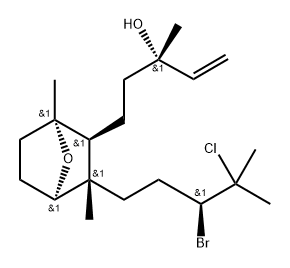 7-Oxabicyclo[2.2.1]heptane-2-propanol,3-[(3S)-3-bromo-4-chloro-4-methylpentyl]-a-ethenyl-a,1,3-trimethyl-, (aS,1S,2S,3S,4R)- Structure