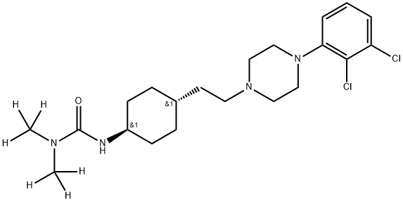 卡利拉嗪-D6, 1308278-67-2, 结构式