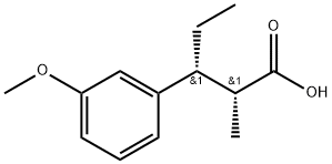 (αR,βR)-β-ethyl-3-methoxy-α-methylbenzenepropanoic acid Structure