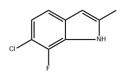 6-氯-7-氟-2-甲基-1H-吲哚, 1334247-06-1, 结构式
