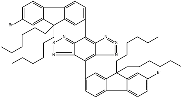 4,8-bis(7-bromo-9,9-dihexyl-9H-fluoren-2-yl)Benzo[1,2-c:4,5-c']bis[1,2,5]thiadiazole Structure
