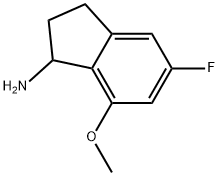 5-fluoro-7-methoxy-2,3-dihydro-1H-inden-1-amine Struktur