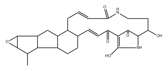 5,6,7,8,9,10,15a,16,17,17a,17b,18,18a,19a,19b,20,20a,20b-Octadecahydro-8,11-dihydroxy-18-methyl-9,12-methano-1H-oxireno[4,5]pentaleno[1,2-s]-5,10-benzodiazacycloheptadecine-4,13,21-trione 结构式