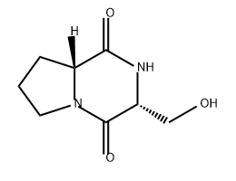 环(丝氨酸-脯氨酸)二肽 结构式