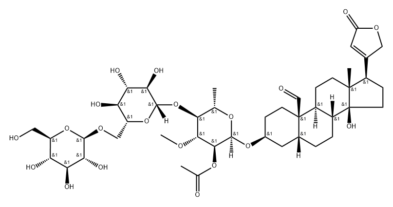 2'- O -Acetylthevetin A Structure