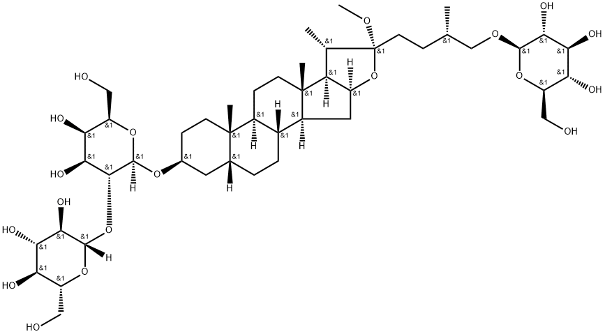 知母皂苷E, 136565-73-6, 结构式