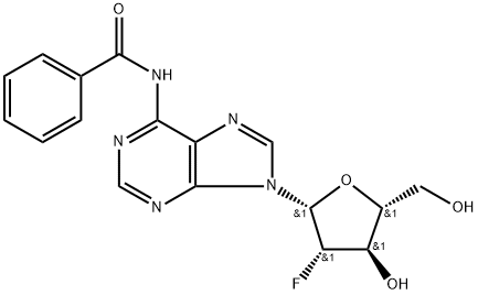 N6-Benzoyl-2'-fluoro-2'-deoxyarabinoadenosine Struktur